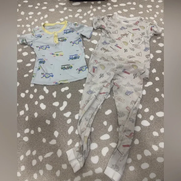 Lot of 13 Pima pajamas tee short sleeve long pants boys lake tbbc roller rabbit